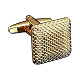 Classic Men Gold Plated Cufflinks Square Cuff Links GP