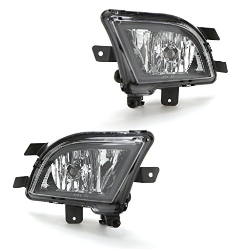 LEDIN for 2015 2016 Volkswagen Jetta Clear Lens Fog Lights Set with Wire Harness + Bezel + Switch + Bulbs
