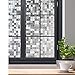 rabbitgoo Window Privacy Film Stained Glass Window Film, 3D Square Mosaic Decorative Static Cling Glass, Removable Vinyl UV Blocking Stickers for Home, 23.6 x 78.7 inches