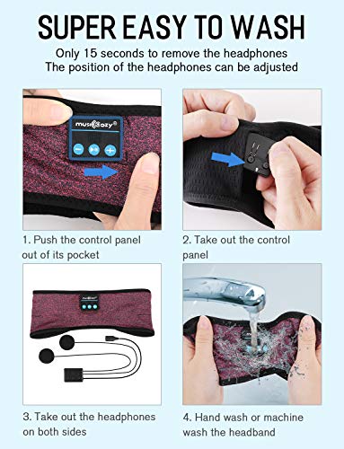 Sleep Headphones Bluetooth Headband,Wireless Music Sport Headband Sleeping Headphones,Gift for Woman Man, Earbuds with Mic Ultra-Thin HD Speakers for Sleep Sideways Workout Running Travel Relaxation