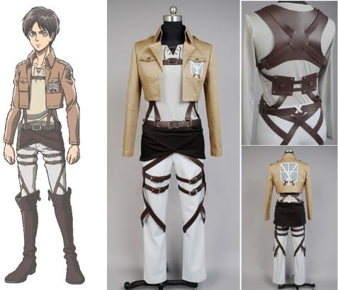 Jeylu Shingeki no Kyojin Attack on Titan Eren Jaeger Cosplay Costume EU Size