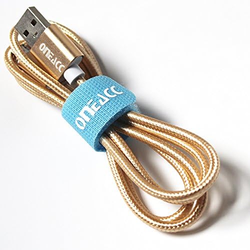 CYM 3Pcs/Pack Micro USB Cable,3-Pack 3.3ft Nylon Braided Charging Cord - USB Sync and Charge for Android Devices, Samsung Galaxy, Sony, Motorola Nokia,and More | 2Silver, 1Gold Assorted