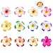 Mudder 24 Pieces Hawaiian Plumeria Flower Hair Foam Hawaii Hair Clips (2.75 Inch)