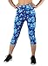 Manstore Women's Printed Active Workout Capri Leggings Fitted Stretch Tights C22 L/XL