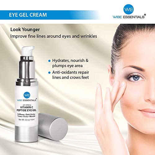 Vitamin C Eye Cream Gel 20 For Puffy Eyes, Reduce Dark Circles, Bags