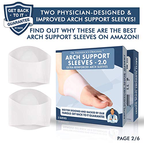 Dr. Frederick's Original Arch Support Sleeves 2.0 - Doctor Developed Flat Foot Arch Supports - 2 Pie - //coolthings.us