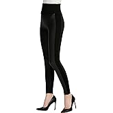Everbellus Womens Black Faux Leather Leggings Girls High Waisted Sexy Leather Pants