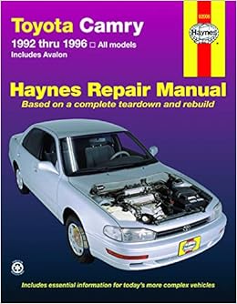 Toyota Camry 92 96 Avalon 95 96 Haynes Repair Manual Haynes John 0038345021442 Amazon Com Books