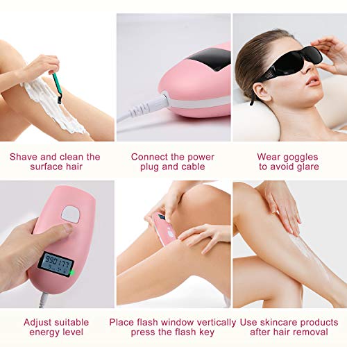 ChampionPlus Hair Removal for Women and Men Facial and Full Body 999,999 Flashes Permanent IPL Hair Removal Kit Home Painless Professional Laser Hair Remover Device