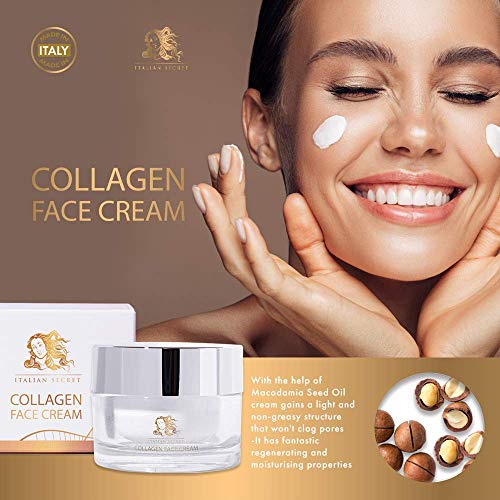 Collagen Cream Made in Italy Premium Anti Aging Face Moisturizer