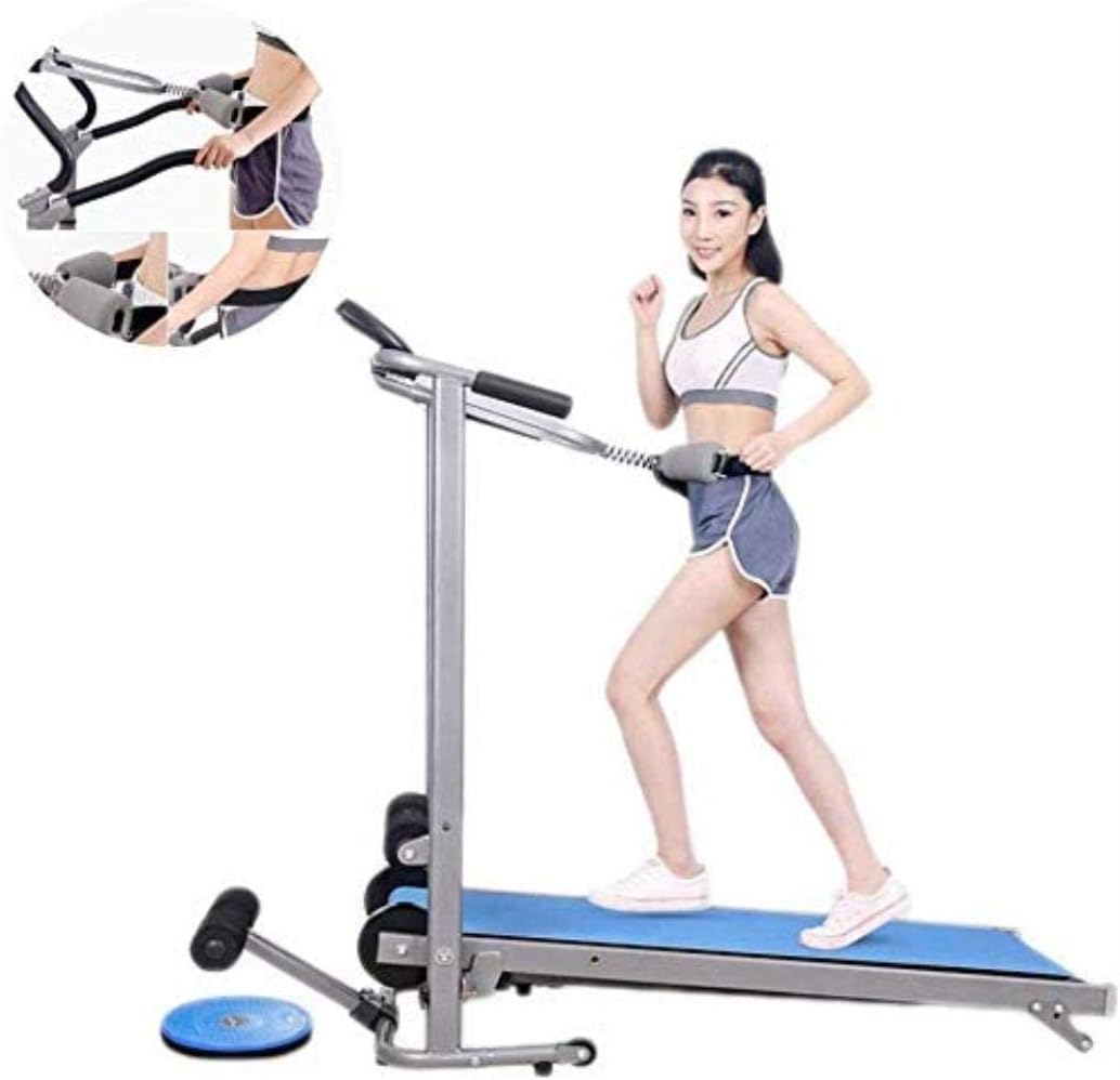 XIGG Electric Treadmills for Home Folding Mechanical Fitness Equipment with Safety Belt Crunches Multifunctional Portable Folding Running Jogging Walking Machine