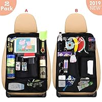 Car Seat Back Organizers | with 10" Touch Screen Tablet Holder + 19 Storage Pockets |Back seat car Organizer for Kids Toy Universal Car Travel Accessories (A+B Style)