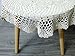 Laivigo New Handmade Crochet Cotton Lace Round Table Cloth Doilies Doily,24 Inch,Beige