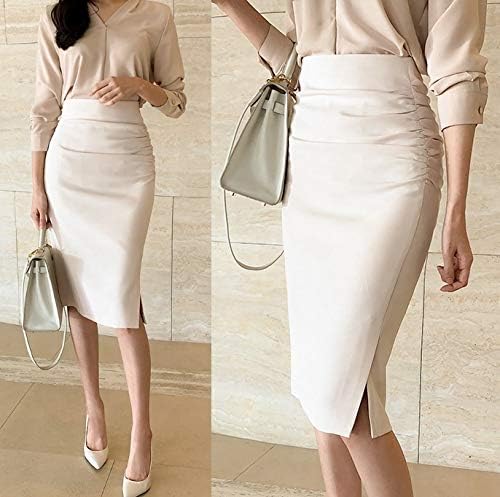 Amazon Co Jp シャーリングスカート 膝下 上品 オフィス お呼ばれ 二次会 韓国ファッション 服 ファッション小物