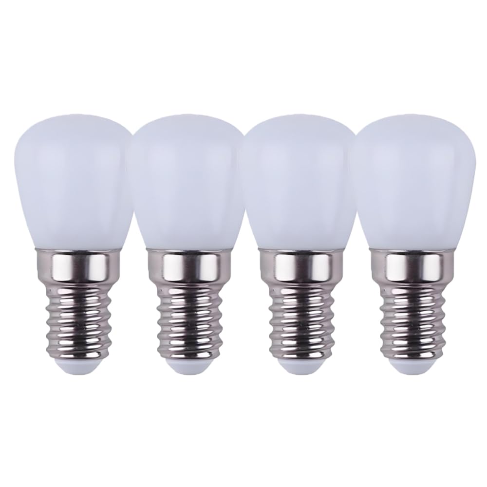 HUAMu 4 Pack E14 LED Bulb, E14 SES LED Pygmy Light Bulb 3W 300LM Energy Saving Bulbs Cool White [Equivalent to 30W Halogen Bulb] E14 Bulb for Refrigerator/Cooker Hood/Sewing Machine,Cold White