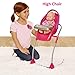 Chicco 63955 Baby Doll High Chair & Swing Gift Set,4-in-1 Chair For Dolls,Forup To 18' Baby Dolls,Transforms Into Baby Doll Chair,Baby Doll Swing,Baby Feeding Seat or Car Seat,Pink[Amazon Exclusive]