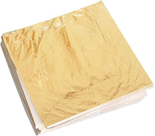 Toyandona 100 Stuck Blattgold Blatter Nachahmung Goldfolie Papier Metallfolie Flocken Fur Vergoldung Malerei Kunst Wandrahmen Deckenmobel Dekoration Amazon De Spielzeug