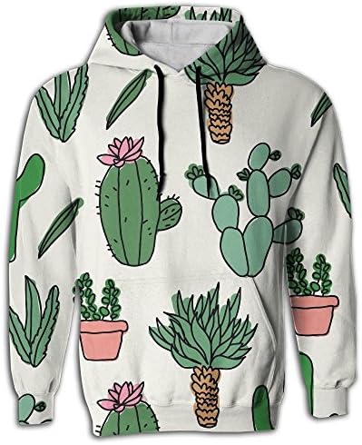 VCKFMEN Unisex Cactus Succulents 3D Hoodies Sweatshirts With Pockets