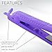 Herstyler Tourmaline 1 Inch Flat Iron - Dual Voltage Straightener - Flat Iron with Floating Plates - Adding Versatility to Style - (Purple)