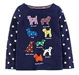 Fiream Girls' Cotton Crewneck Solid Long Sleeve T-shirt(7465TZ,2T)