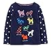 Fiream Girls' Cotton Crewneck Solid Long Sleeve T-shirt(7465TZ,2T)