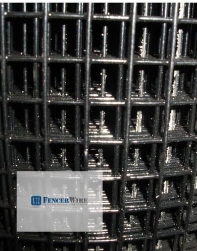 Welded Wire 16 Gauge Vinyl Coated Black 24x50' 1-1/2x1-1/2 by Fencer Wire