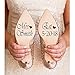 BATTOO Name and Date Wedding Shoe Sticker Decals, Bride and Groom Wedding Decorations,Bridal Shoe Decal Plus Free Hello Door Decal