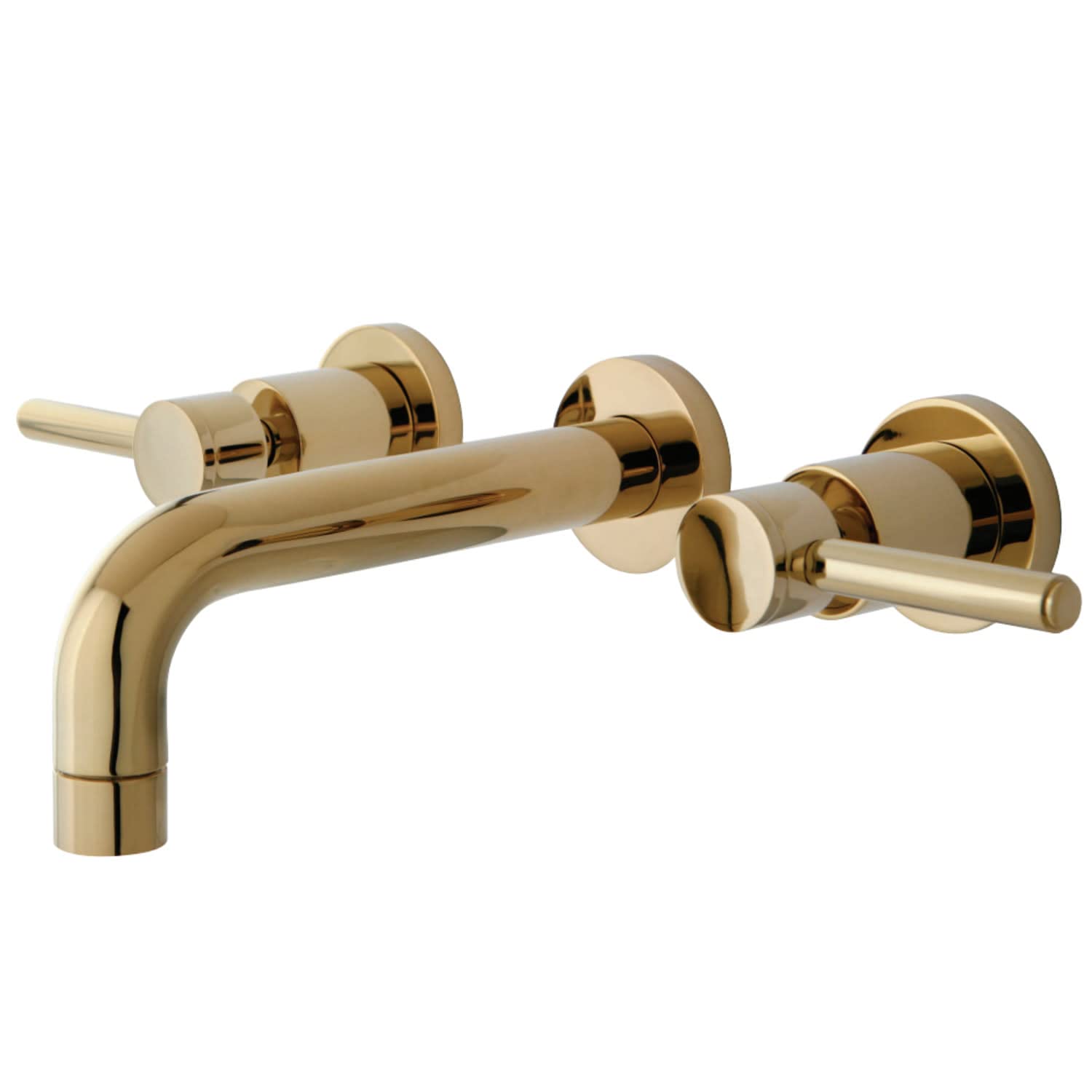 Photo 1 of Kingston Brass KS8122DL Concord 2-Handle Wall Mount Bathroom Faucet, Polished Brass