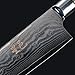 Chef Knife 8 Inch Santoku Knife 67 Layer High Carbon Damascus Steel, Razor Sharp, Superb Edge Retention Chef Blade, Non-Stick Stain & Corrosion Resistant! Latest Design of Comfortable Wooden Handle