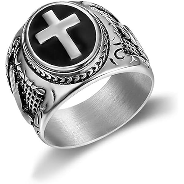 Anillos De San Cristóbal De Acero Inoxidable 316L Para Hombre