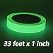 33 Feet Glow In The Dark Luminous Tape, Removable Waterproof Photoluminescent Tape Sticker for Stairs Stage Indoor Party, Outdoor Fishing