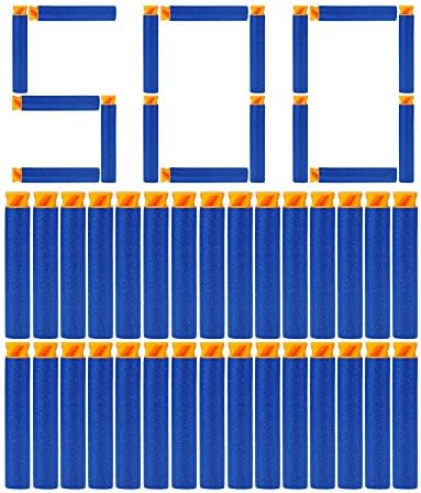 Wolftop 500 Pcs Cyclone Refill Bullet Darts for Nerf N-strike Elite Series Blasters Kid Toy Gun