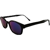 KD's Sport Motorcycle Sunglasses Black Frame Colored Mirror Lens, adult
