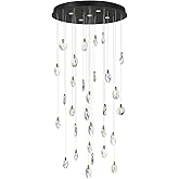 ET2 Lighting E11070-122BKPG Pebble - 65W 35 LED Chandelier-4.75 Inch Tall and 36 Inch Wide