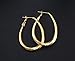 IPINK Real 18K Gold Filled Lady's Hoop Earrings Big Circle Jewelry