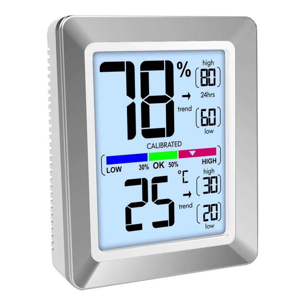 Technoline WS9460 Modern Front Coloured Display Touch Sensor for Lighting Silver
