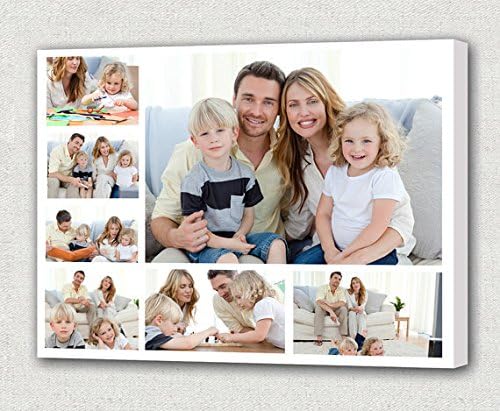20" x 24"Personalized Photo Collage Printed on to a framed canvas ready to hang on the wall
