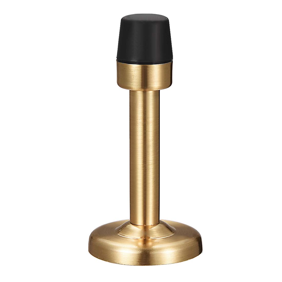 sourcing map Door Stopper Stop Bumper Wall Protector Sound Dampening Wall Mount w Rubber Tip Gold Tone