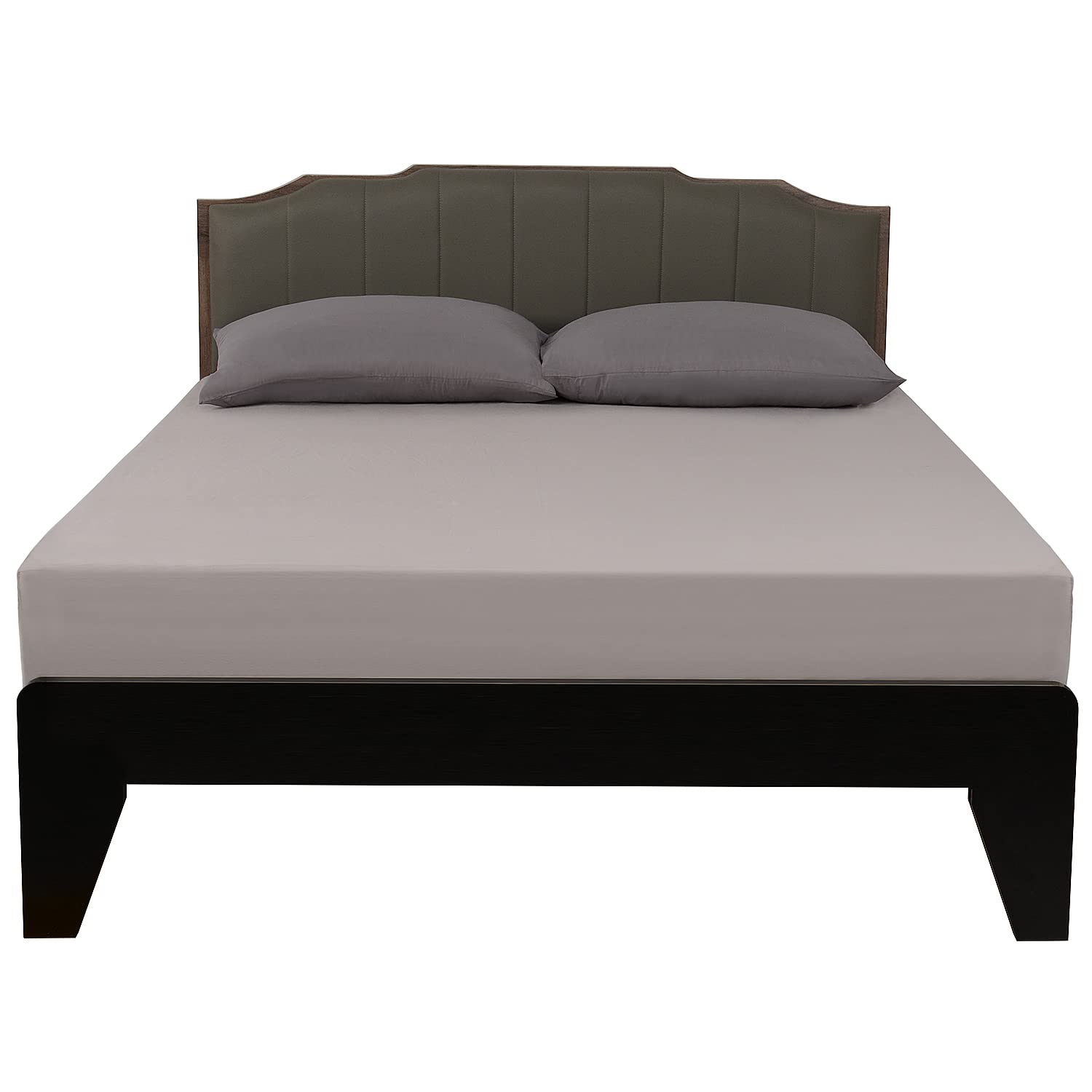 Lirex Fitted Sheets King Size,100% Cotton 300 Thread Count Soft Breathable Deep Pocket up to 12" / 30cm,Grey