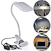 LOFTER Dimmable LED Desk Lamp 5W USB Powered Eye-Caring Table Lamps with 24 LEDs, 2 Dimming Levels, 3 Lighting Modes Flexible Clip On Lights for Reading,Studying,Working,Bedroom,Office (White)