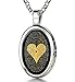 NanoStyle Love Necklace I Love You Pendant inscribed in 120 languages in Pure Gold on Onyx Romantic Christmas Jewelry for Wife 925 Sterling Silver Birthday Gemstone for Women, 18