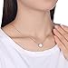 Wemeet Round Opal Necklace for Women, 18K White Gold Plated Cubic Zircon Diamond Halo Choker Necklace