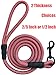 iYoShop Dog Leashes for Large Dogs - 1/2 Inch Thick 5 Feet Long - Strong and Durable Braided Nylon Rope Lead for Medium and Large Dogs (1/2 X 5', Black)