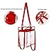 BAGAIL Clear Cross-Body Messenger Shoulder Zippered Bag w Adjustable Strap, NFL & PGA Stadium Security Approved Travel & Gym Clear Tote Bag-12” X 12“ X 6” (Red)