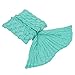 AmyHomie Mermaid Tail Blanket, Girls Mermaid Blanket for Kids Soft Crochet Sleeping Bag, Mermaid Gift for Christmas(ScaleMint,Kids)