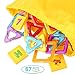 Magnetic Blocks - Magnetic Building Tile Set 67 PCS with Car Wheels, Educational Construction Toys for Baby, Kids, Girls, and Boys with Bonus - Number Cards & Stylish Storage Bag