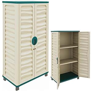 Utilidad De Plástico Armario de almacenamiento de exterior jardín