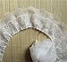 5y 3-Layer Pleated Organza Lace Edge Ribbon Gathered Mesh Chiffon Ruffle Trim 65mm Width (White)