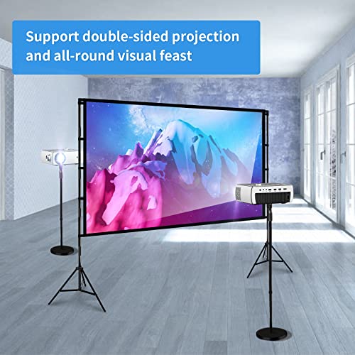 Upgraded Projector Screen With Stand Portable Projection Screen Lejiada
