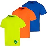 FONIRRA 3 Pack UPF 50+ Safety Shirts for Men Recycled Polyester High Visibility Short Sleeve Construction Work Hi Vis T Shirt